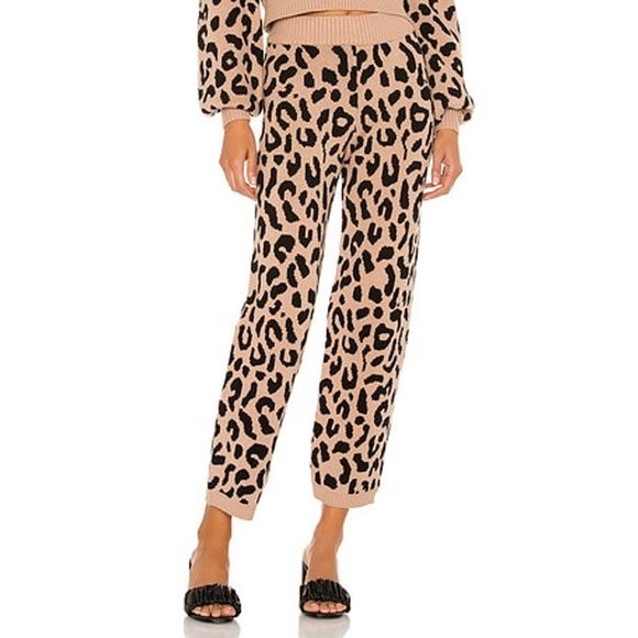 House of Harlow x Revolve Devin Leopard Blanket Lounge Pants XS - Picture 6 of 6